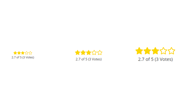 Star Rating View (3 Sizes)